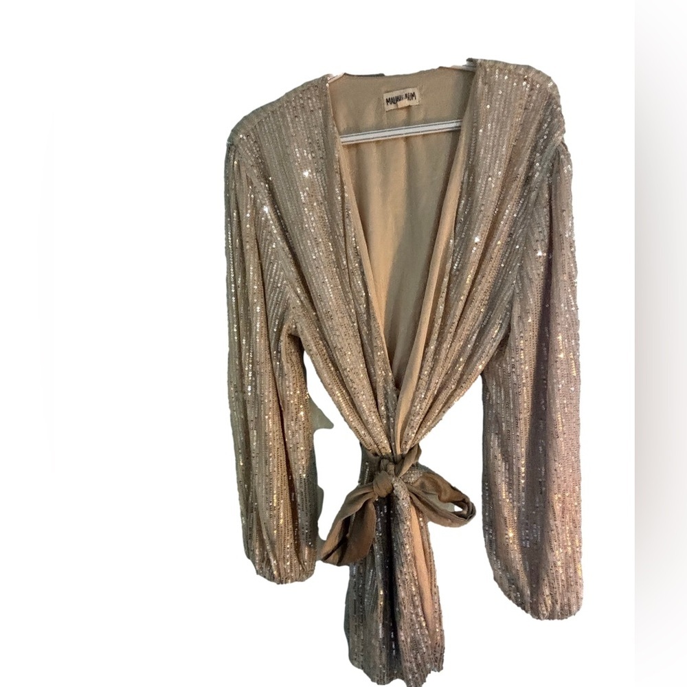 Malibu Bun-Gold sequin Robe/Dress